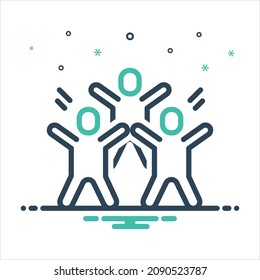 Vector colorful mix icon for 