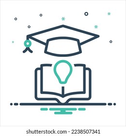 Icono de mezcla de colores vectoriales para académicos