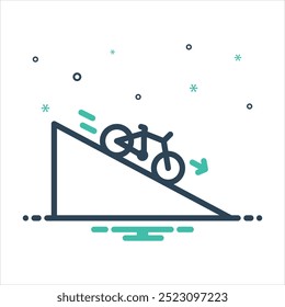 Vector colorful mix icon for acceleration