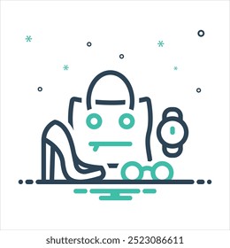 Vector colorful mix icon for accessories