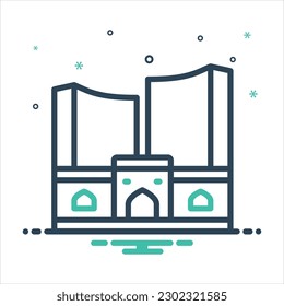 Vector colorful mix icon for accommodate