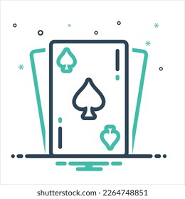 Vector colorful mix icon for ace