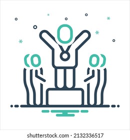 Icono de mezcla de colores vectoriales para lograr