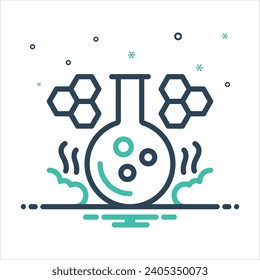 Vector colorful mix icon for acid