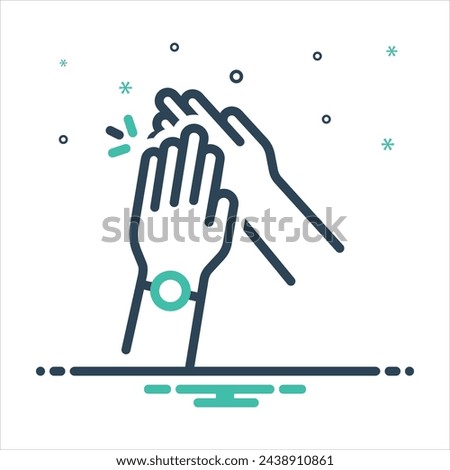 Vector colorful mix icon for acknowledge