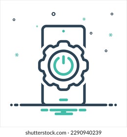 Vector colorful mix icon for activated
