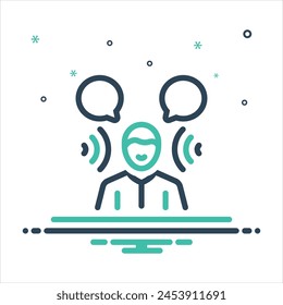 Vector colorful mix icon for active listening