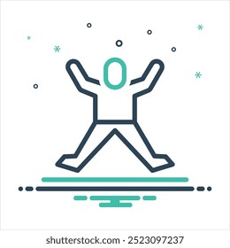 Vector colorful mix icon for active
