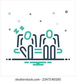 Vector colorful mix icon for actually