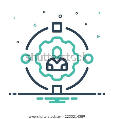 Vector colorful mix icon for adapted