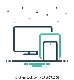 Vector colorful mix icon for adaptive
