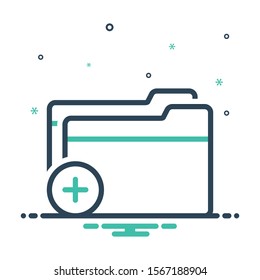 Vector colorful mix icon for add