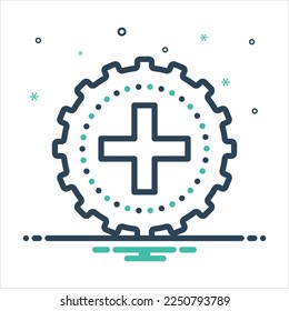 Icono de mezcla de colores vectoriales para adiciones