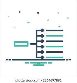 Vector colorful mix icon for addressing