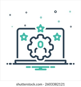 Vector colorful mix icon for admin