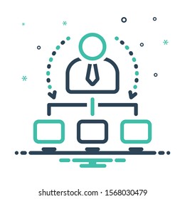 Vector colorful mix icon for administrator