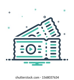 Vector colorful mix icon for admit