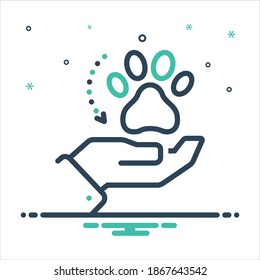 Vector colorful mix icon for adoption