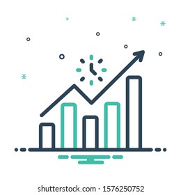 Vector colorful mix icon for advance
