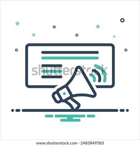 Vector colorful mix icon for advertisement