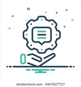Vector colorful mix icon for advice