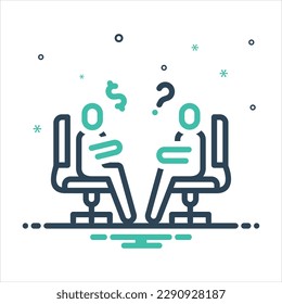 Icono de mezcla de colores vectorial para el asesor