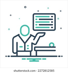 Vector colorful mix icon for advisory