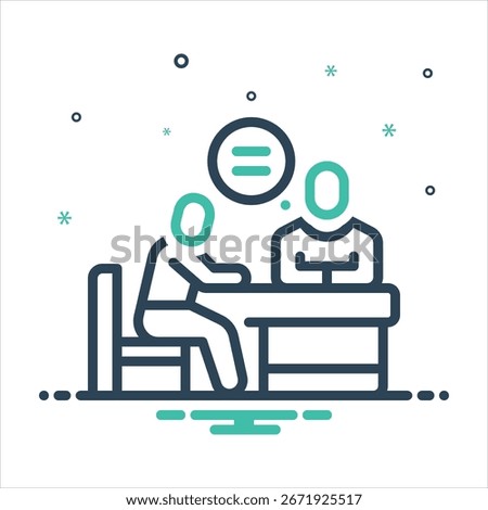 Vector colorful mix icon for advisory support
