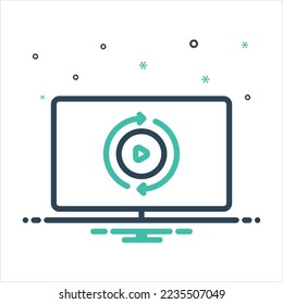 Vector colorful mix icon for again