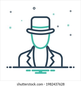 Vector colorful mix icon for agents