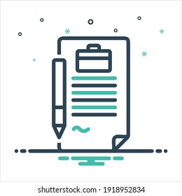 Vector colorful mix icon for agreements