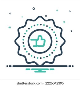 Vector colorful mix icon for agrees