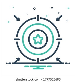 Vector colorful mix icon for aim