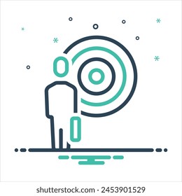 Vector colorful mix icon for aim
