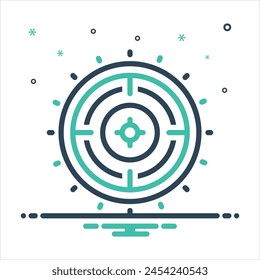 Vector colorful mix icon for aim