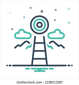Icono de mezcla de colores vectoriales para objetivos