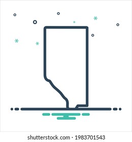 Vector colorful mix icon for alberta