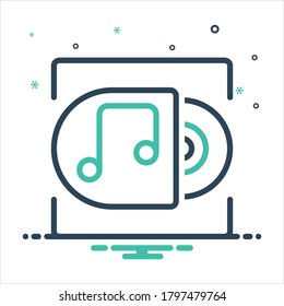 Vector colorful mix icon for album