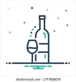 Vector colorful mix icon for alcohol