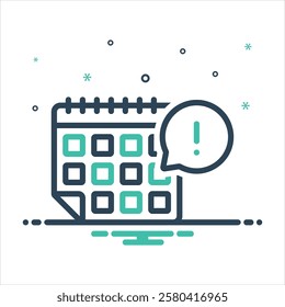 Vector colorful mix icon for alert