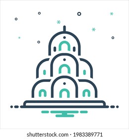Vector colorful mix icon for alexander