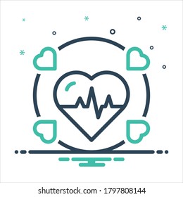Vector colorful mix icon for alive