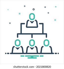 Vector colorful mix icon for allocated