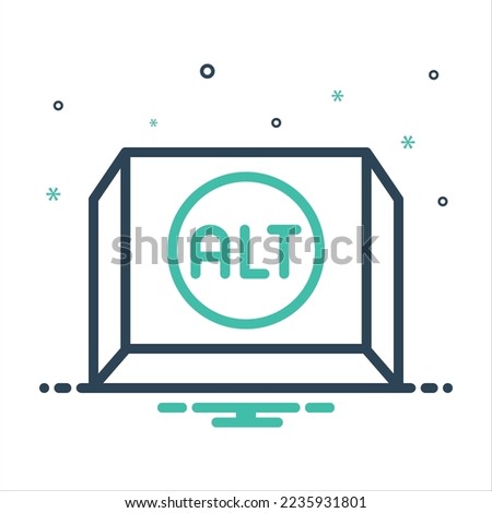 Vector colorful mix icon for alt
