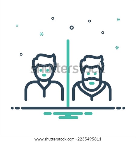 Vector colorful mix icon for alter