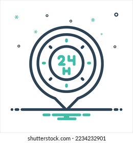 Icono de mezcla de color vectorial para siempre