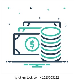 Icono de mezcla de color vectorial para cantidad