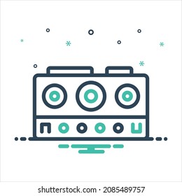 Vector colorful mix icon for amplifier