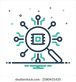 Vector colorful mix icon for analytics