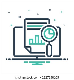 Vector colorful mix icon for analyzed